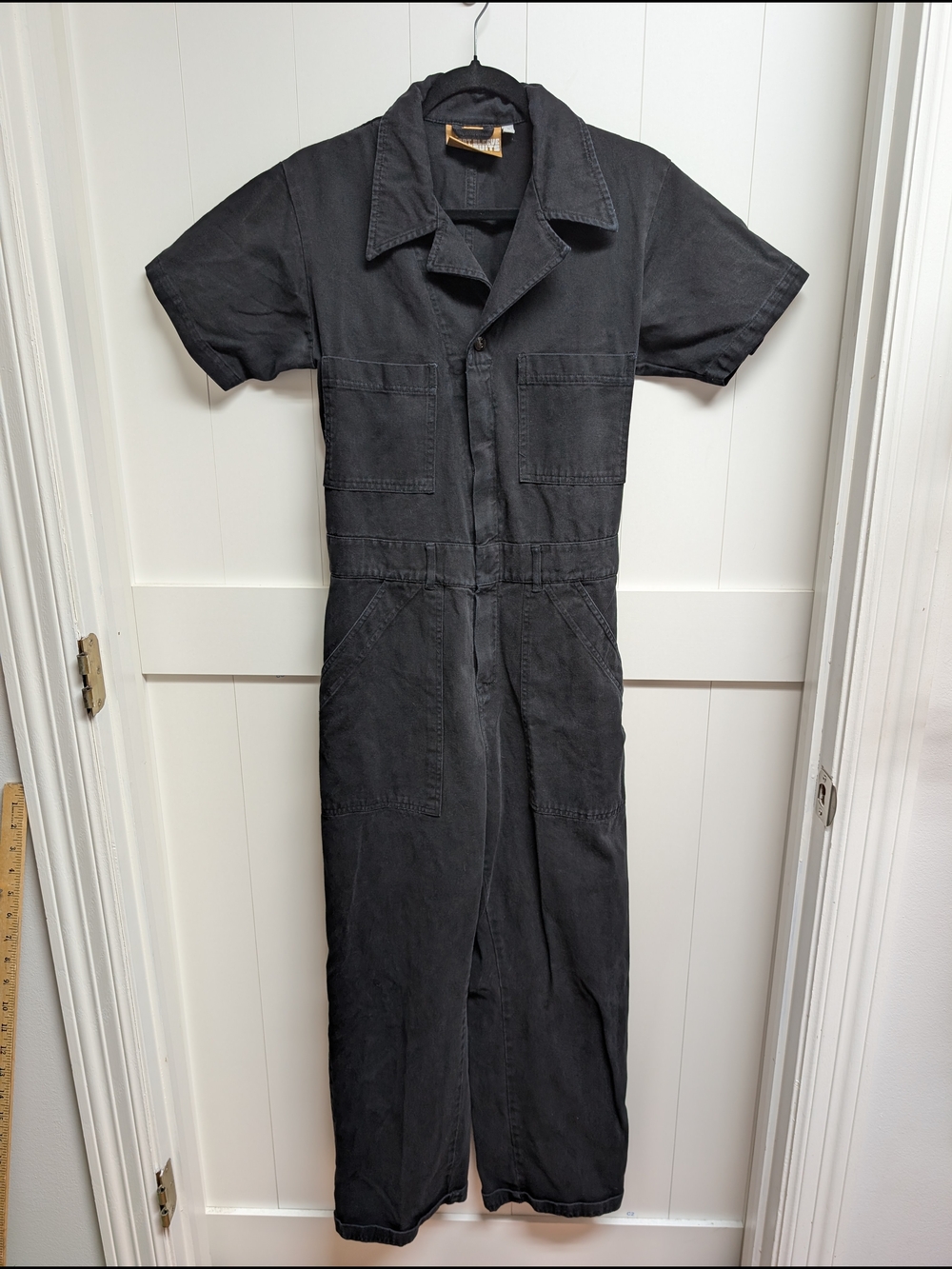Big Bud Press Black Short Sleeve Black Jumpsuit, Small